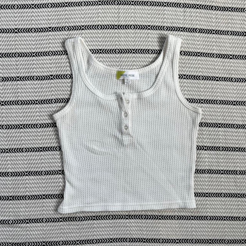 Waffle Knit tank top